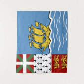 Tenture Drapeau de Saint-Pierre-et-Miquelon (Devant)