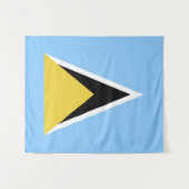 Tenture Drapeau de Sainte-Lucie (Devant (Horizontal))
