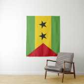 Tenture Drapeau de Sao Tomé-et-Principe (En situation)