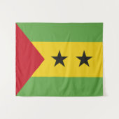 Tenture Drapeau de Sao Tomé-et-Principe (Devant (Horizontal))