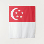 Tenture Drapeau de Singapour (Devant)