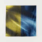 Tenture Drapeau de soie ukrainien (Devant (Horizontal))