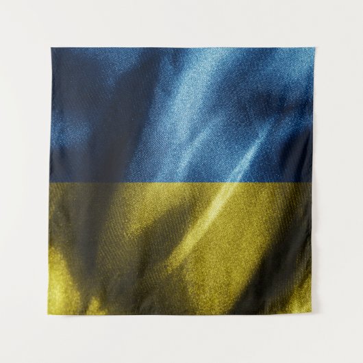 Tenture Drapeau de soie ukrainien (Devant)