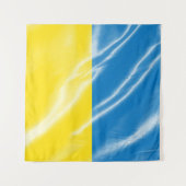 Tenture Drapeau de soie ukrainien (Devant (Horizontal))