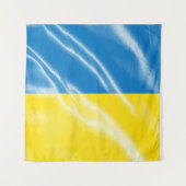 Tenture Drapeau de soie ukrainien (Devant)