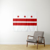 Tenture Drapeau de Washington DC (En situation (horizontale))