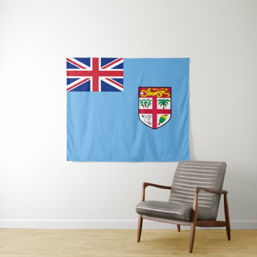 Tenture Drapeau des Fidji (En situation (horizontale))