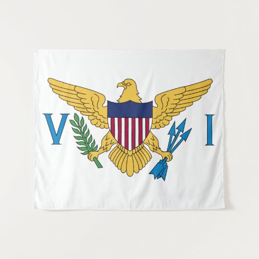 Tenture Drapeau des îles Vierges américaines (Devant (Horizontal))