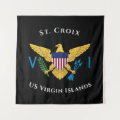 Tenture Drapeau des îles Vierges américaines Ste Croix USV (Devant)