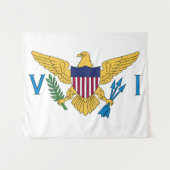 Tenture Drapeau des Îles Vierges des États-Unis (Devant (Horizontal))