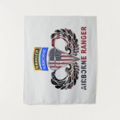 Tenture Drapeau des parachutistes des Rangers aéroportés (Devant)