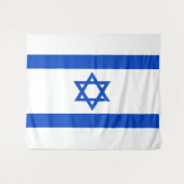 Tenture Drapeau d'Israël étoile bleue de David (Devant (Horizontal))