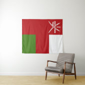 Tenture Drapeau d'Oman (En situation (horizontale))