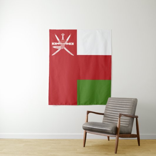 Tenture Drapeau d'Oman (En situation)