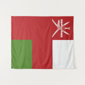Tenture Drapeau d'Oman (Devant (Horizontal))