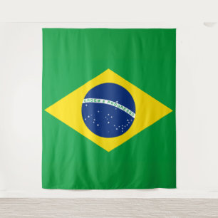 Tenture Drapeau du Brésil Coupe du Monde 2026 Football Bra