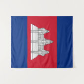 Tenture drapeau du Cambodge (Devant (Horizontal))