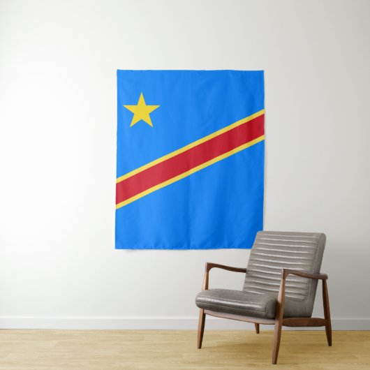 Tenture Drapeau du Congo (En situation)
