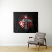 Tenture Drapeau du Danemark (En situation (horizontale))