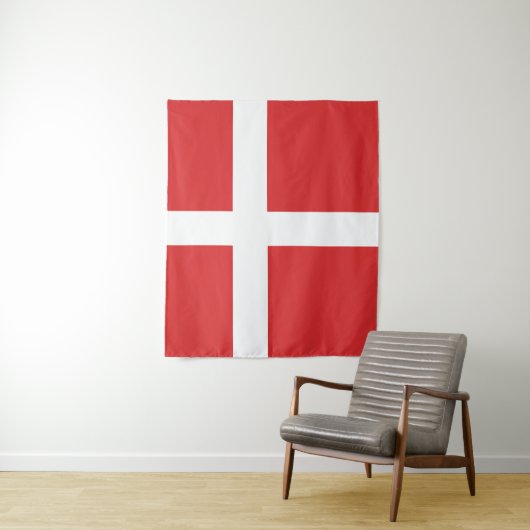Tenture Drapeau du Danemark (En situation)