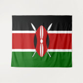Tenture Drapeau du Kenya Massaï Bendera ya Kenya (Devant (Horizontal))