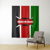Tenture Drapeau du Kenya Massaï Bendera ya Kenya (En situation)