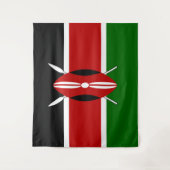 Tenture Drapeau du Kenya Massaï Bendera ya Kenya (Devant)