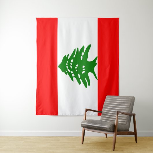 Tenture Drapeau du Liban (En situation)