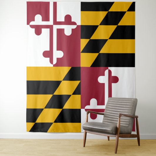 Tenture Drapeau du Maryland (En situation)