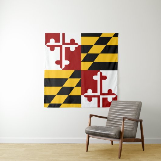 Tenture Drapeau du Maryland (En situation (horizontale))