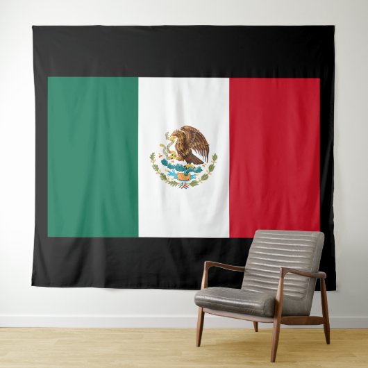 Tenture Drapeau du Mexique (En situation (horizontale))