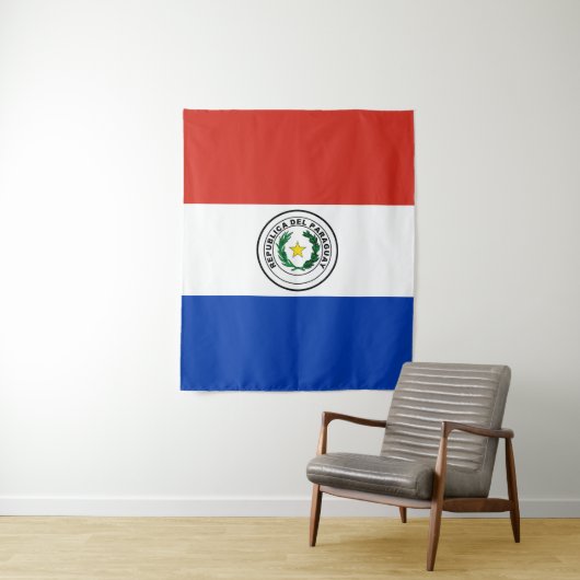 Tenture Drapeau du Paraguay (En situation)