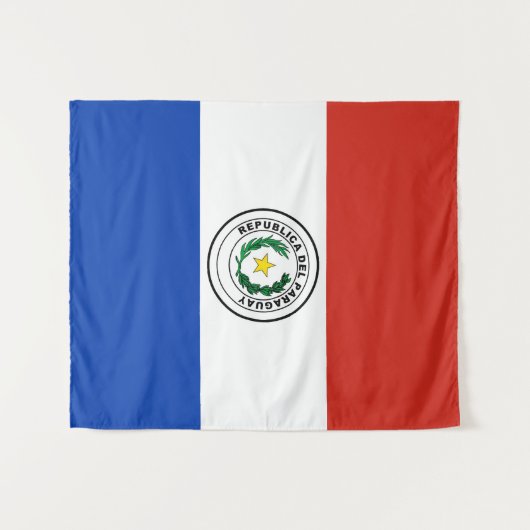 Tenture Drapeau du Paraguay (Devant (Horizontal))