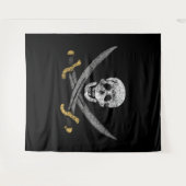 Tenture Drapeau du pirate Jolly roger du capitaine Jack Ra (Devant (Horizontal))