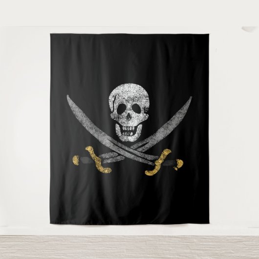 Tenture Drapeau du pirate Jolly roger du capitaine Jack Ra (Devant)