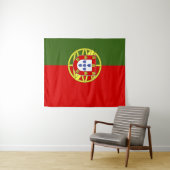 Tenture Drapeau du Portugal (En situation (horizontale))