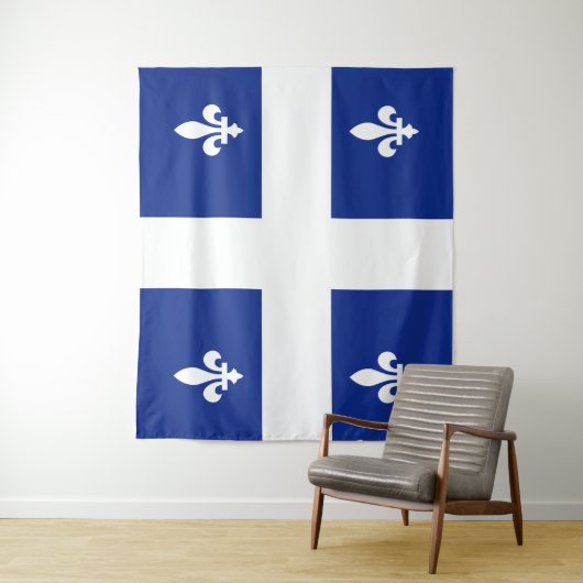 Tenture Drapeau du Québec (En situation)