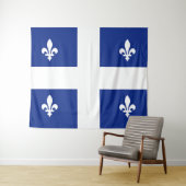 Tenture Drapeau du Québec (En situation (horizontale))