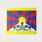 Tenture Drapeau du Tibet (Devant (Horizontal))