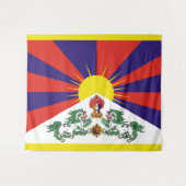 Tenture Drapeau du Tibet - Drapeau du lion des neiges (Devant (Horizontal))