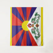 Tenture Drapeau du Tibet - Drapeau du lion des neiges (Devant)