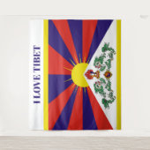 Tenture Drapeau du Tibet - Drapeau du lion des neiges (Devant)