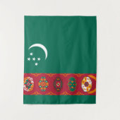 Tenture Drapeau du Turkménistan (Devant)