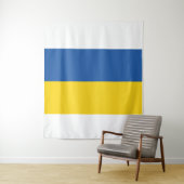 Tenture Drapeau d'Ukraine (En situation)