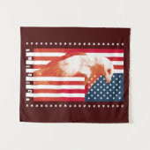 Tenture Drapeau et aigle des États-Unis d'Amérique (Devant (Horizontal))