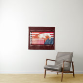 Tenture Drapeau et aigle des États-Unis d'Amérique (En situation (horizontale))