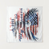 Tenture Drapeau et aigle des États-Unis. Indépendance (Devant (Horizontal))