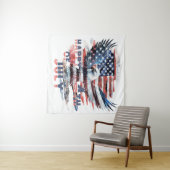 Tenture Drapeau et aigle des États-Unis. Indépendance (En situation (horizontale))