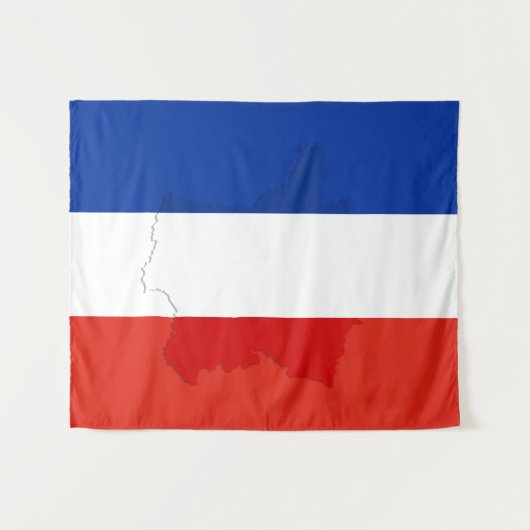 Tenture drapeau français (Devant (Horizontal))