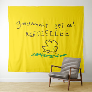 Tenture Drapeau Gadsden de sortie du gouvernement REE SNEK